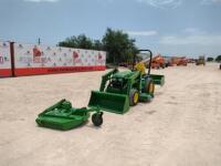 John Deere 4100 Mower Tractor 4x4 Drive with front end Loader/Box Blade/ Bush Hog Mower