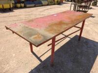 Steel Shop Table 8ft x 3ft