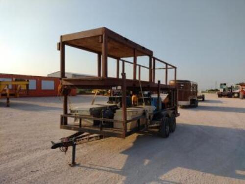 Utility Trailer w/ Work Platforms, Miller Bobcat 250 Welders, Tool Boxes, Ladders, Air Compressor