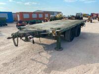 1994 Bumper Pull Military 5 Ton Flat Bed Trailer