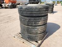 (4) Truck Wheels/Tires 11 R 22.5