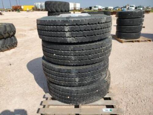 (4) Truck Wheels/Tires 11 R 22.5