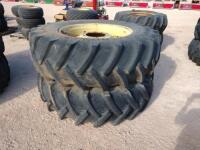 (2) Tractor Wheels & Tires 20.8 R 38