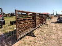 (10) 24' Freestanding Cattle Panels one with 10' Gate