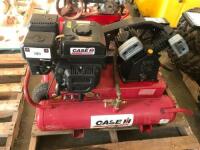 CASE IH WHEEL BARROW AIR COMPRESSOR, CASE IH GAS MOTOR