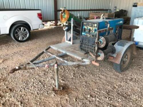 SINGLE AXLE WELDING TRAILER W/ MILLER BOBCAT WELDER
