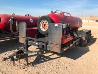 1000 GALLON FUEL TANK ON 18’ T.A. BUMPER PULL LONE STAR TRAILER