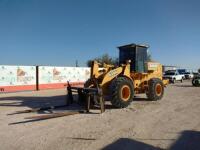 John Deere 624H Wheel Loader with Forks