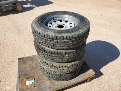 (4) Trailer Wheels/Tires 205/75 R 15