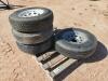 Lot of (4) Trailer Wheels & Tires (3) 235/80R16 (1) 7.50R16