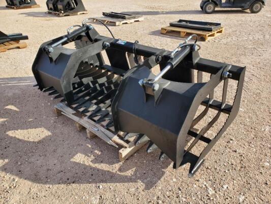 Unused Rock & Brush Grapple, Skid Steer Attachment