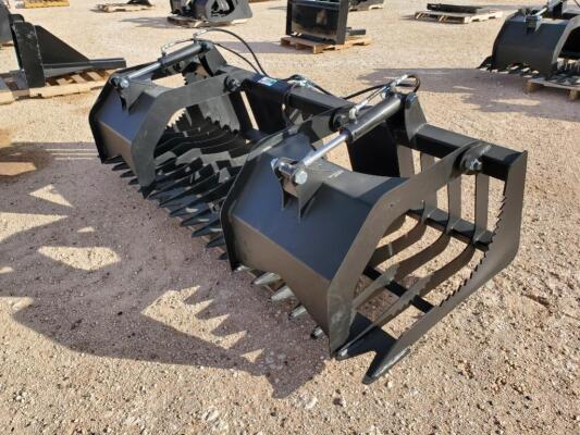 Unused Rock & Brush Grapple, Skid Steer Attachment