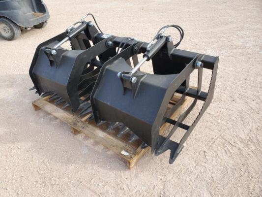 Unused Rock & Brush Grapple, Skid Steer Attachment