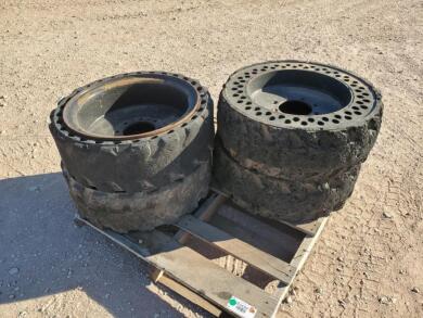 2 Different Sets Skid Steer Wheels/solid Tires