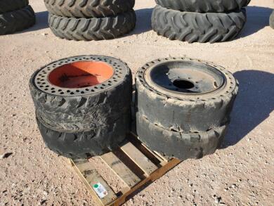 2 Different Sets Skid Steer Wheels/solid Tires