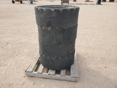 (4) Skid Steer Solid Rubber Wheels