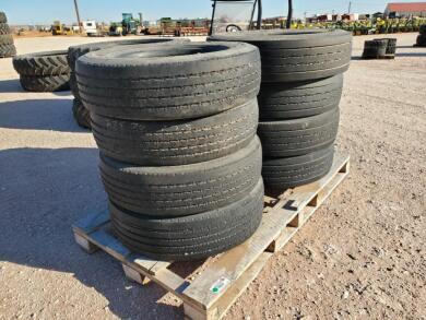 (8) Truck Tires (4) 275/70 R 22.5 (4) 275/80 R 22.5