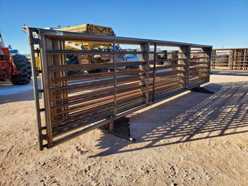 (10) 24' Freestanding Cattle Panels one with 10' Gate