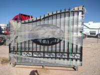 Unused Greatbear 20 Ft Bi-Parting Wrought Iron Gate with "DEER" Artwork.