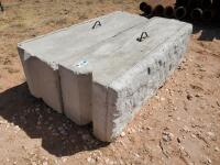 (2) Concrete Retaining Blocks 6ft x 2ft