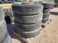 (4) Truck Wheels/Tires 11 R 24.5