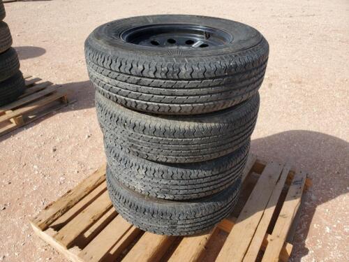 (4) Unused Trailer Wheels/Tires 205/75 R 15