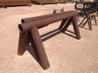 (1) Set Metal Pipe Stands