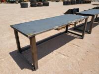 Unused 30'' X 90'' Steel Work Bench with 10ga Top