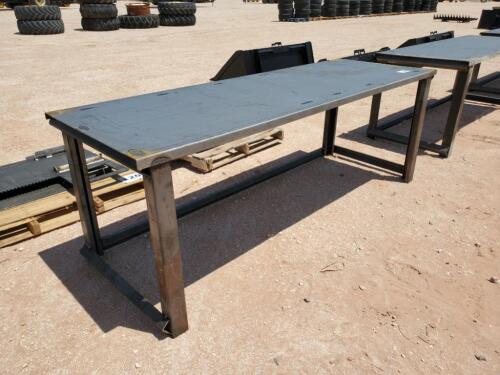 Unused 30'' X 90'' Steel Work Bench with 10ga Top