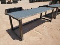 Unused 30'' X 90'' Steel Work Bench with 10ga Top