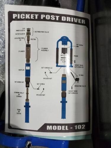 Unused Marchant Air Driven Picket Post Driver