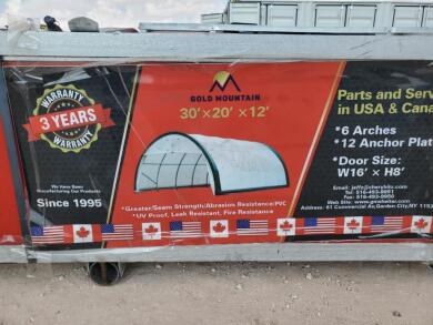 Unused Gold Mountain Dome Shelter 30' x 20' x 12'