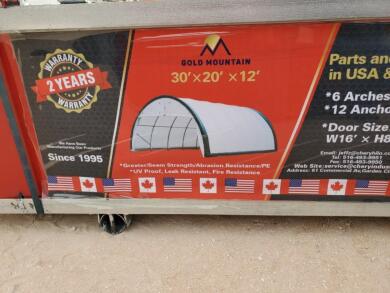 Unused Gold Mountain Dome Shelter 30' x 20' x 12'