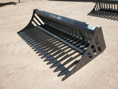 Unused Greatbear 66'' Rock Bucket, Skid Steer Attachment