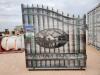 Unused Greatbear 14ft Iron Gate with artwork ''DEER '' in the Middle Gate Frame - 2