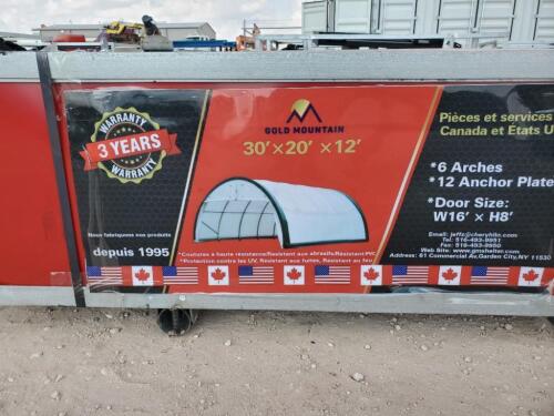 Unused Gold Mountain Dome Shelter 30' x 20' x 12'