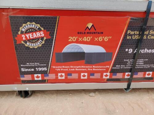 Unused Gold Mountain Dome Container Shelter 20' x 40' x 6'6''