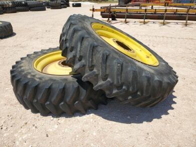 (2) John Deere Duals w/Firestone Tires 18.4 R 42