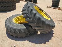 (2) John Deere Wheels w/Firestone Tires 16.9 R 30