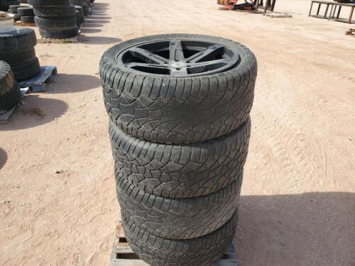 (4) Black Rhino Wheels w/Tires 305/40 R 22, Fit Ford F-150