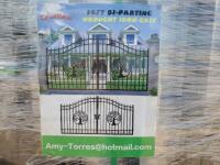 Unused Greatbear 14ft Iron Gate with artwork ''DEER '' in the Middle Gate Frame