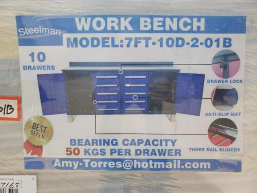 Unused Steelman 7Ft Work Bench