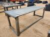 Unused 30'' X 90'' Steel Work Bench w/10ga Top - 3