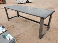 Unused 30'' X 90'' Steel Work Bench w/10ga Top