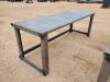 Unused 30'' X 90'' Steel Work Bench w/10ga Top - 6