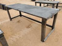 Unused 30'' X 90'' Steel Work Bench w/10ga Top