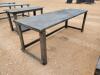 Unused 30'' X 90'' Steel Work Bench w/10ga Top - 6