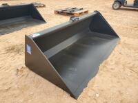 Unused 78'' Skid Steer Bucket w/Single Blade