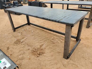 Unused 30'' X 90'' Steel Work Bench w/10ga Top