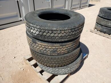 (4) Used Truck Tires 11 R 22.5